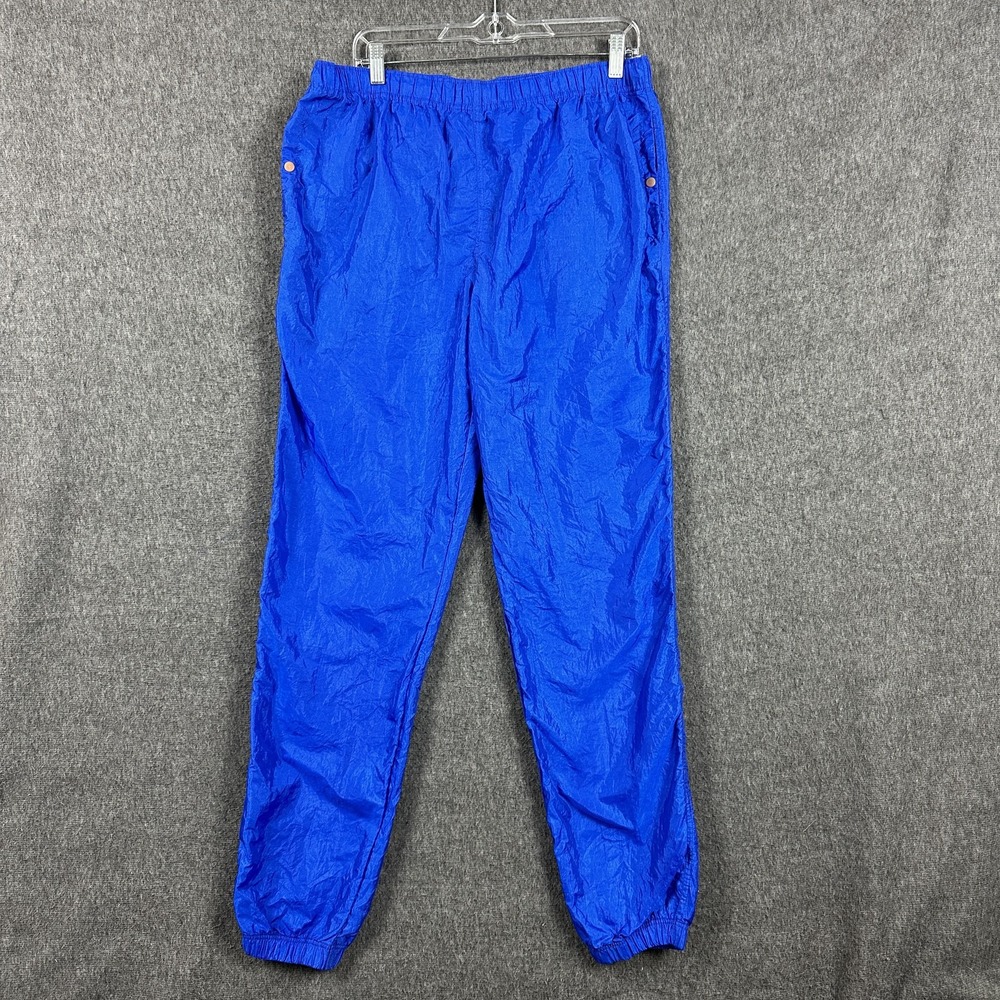 Vintage Stubbies Pants Mens Medium Blue Track Windbreaker Sport Joggers 90s